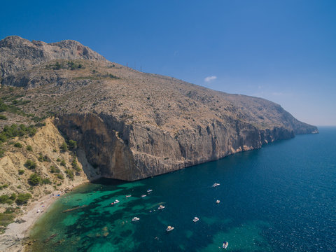 Mediterranean sea coast (Spain, Costa Blanca, Morro de Toix)
