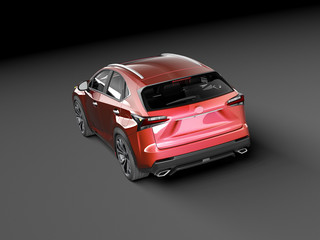 Modern Car on dark background