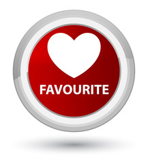 Favourite (heart icon) prime red round button