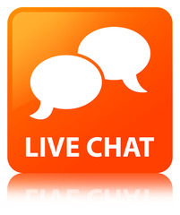 Live chat orange square button
