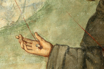 Saint-François d'Assise. Sanctuaire Madonna del Sasso. XVIe siècle. Locarno. Orselina. Suisse....