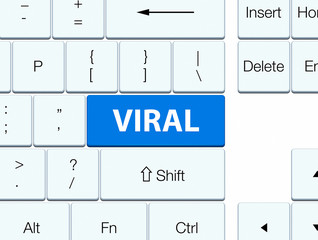 Viral blue keyboard button