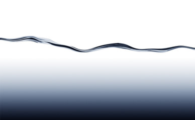 Blue flowing water wave with deep water gradient