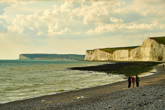 Japanese sightseeing at Seven Sisters Berling Gap