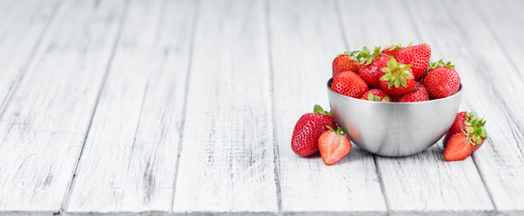Portion of Strawberries, selective focus