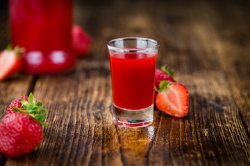 Homemade Strawberry liqueur