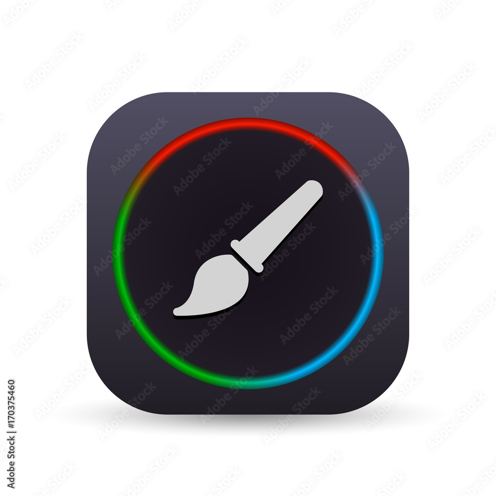 Poster dark multicolor web button