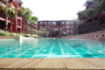 Abstract blur swimming pool