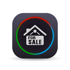 Dark MultiColor Web Button