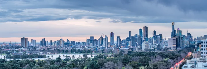 Gordijnen Skyline van Melbourne © Matthew