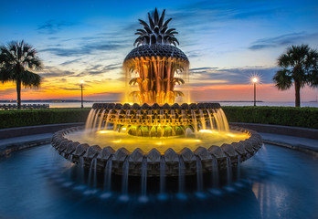 Charleston fountain from above