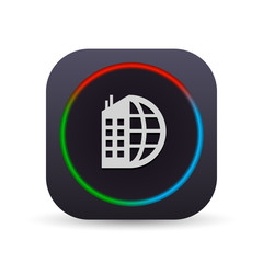 Dark MultiColor Web Button