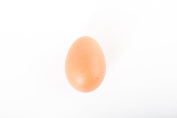 Egg on the white background