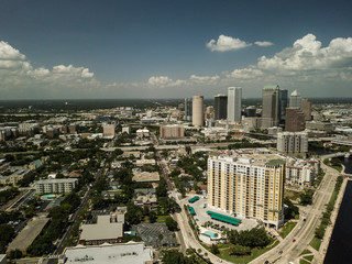 Aerial of Bayshore Blvd Tampa