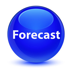 Forecast glassy blue round button
