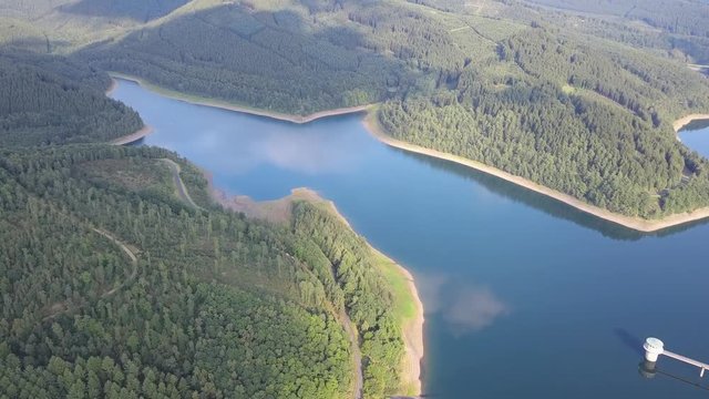 The Obernau dam lake in Siegerland, Germany