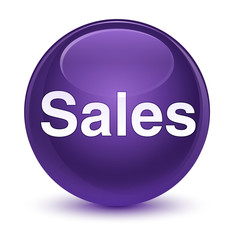 Sales glassy purple round button