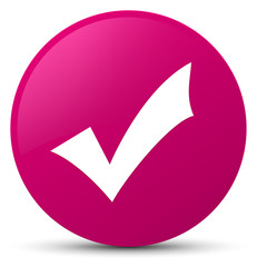 Validation icon pink round button