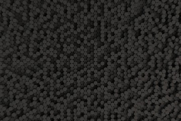 Fototapeta premium Pattern of black cylinders of different length