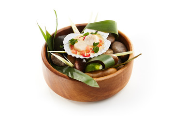 Delicacy dishes of chic restaurant