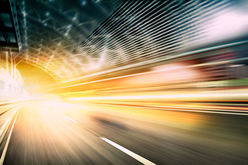 Car speed, dynamic background