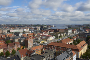 Fototapeta na wymiar Copenhagen, Denmark seen from above on a sunny day