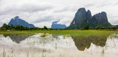 Mountain with sky and cloud texture background
