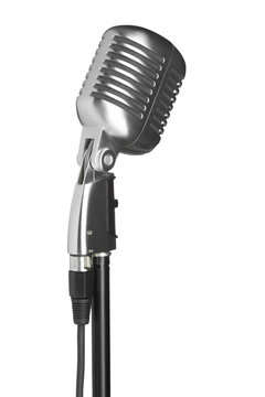professional microphone isolated on white
