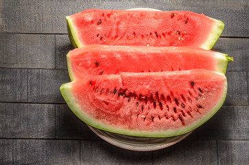 A few slices of watermelon