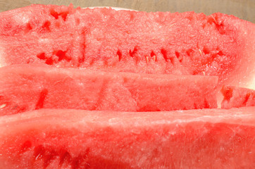 A few slices of watermelon