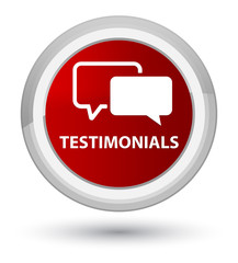 Testimonials prime red round button