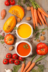 assorted bowl of soup