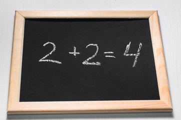 A mathematical example on a chalkboard