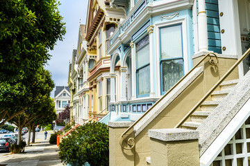 colorful painted ladies of san francisco, usa