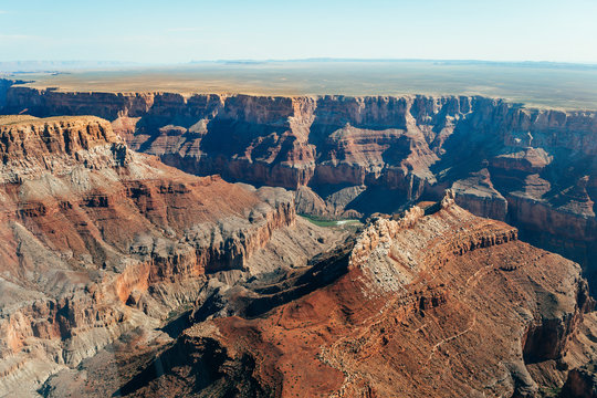 amazing view of grand canyon national park from air