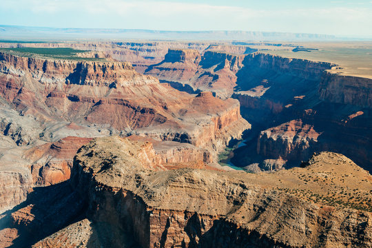 amazing view of grand canyon national park from air