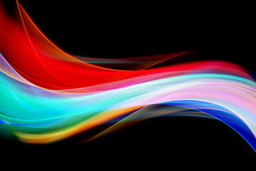 Abstract background powerful effect light. Colorful waves design. Glowing creative graphic for your project.