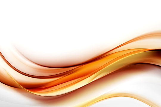 Amazing gold orange modern flowing waves. Creative fabulous abstract art background. Wallpaper concept illustration. © SidorArt
