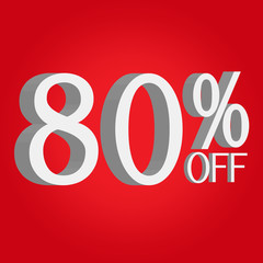 3D sale off text