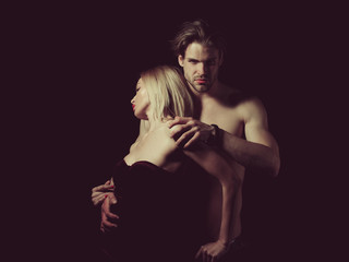 Naklejka premium Relations of girl and guy.