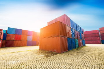 Fototapeta premium Container transport terminals