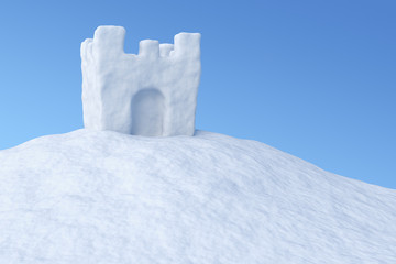 show tower on snow under sky