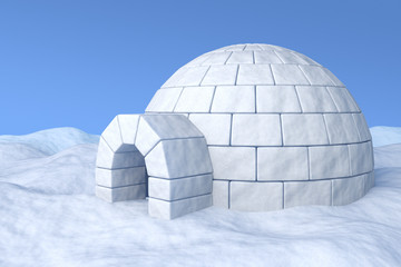 Igloo on snow