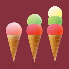 Low Poly Ice Creams