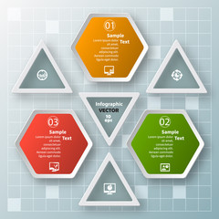 Abstract 3D Paper Infographics