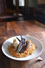peacock clam tomato stew rice