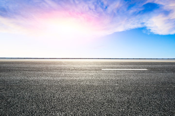 Beautiful sky cloud and asphalt road landscape