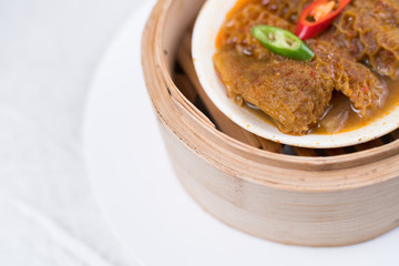 Pig belly with pickled vegetables