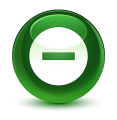 Cancel icon glassy soft green round button