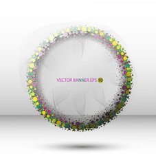 Colorful abstract round vector transparent banner